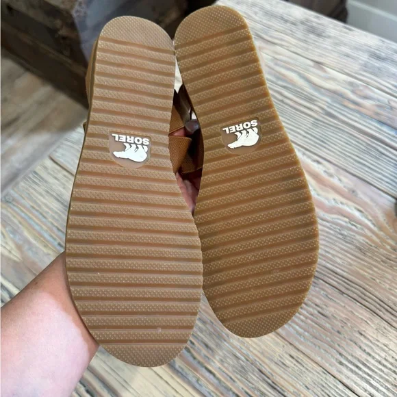 Sorel Ella II sandals 9.5 tan leather - Picture 4 of 5